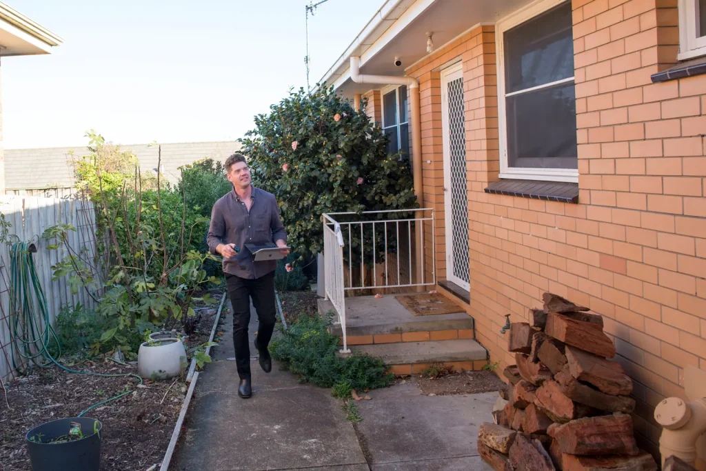 A home energy assessment in progress